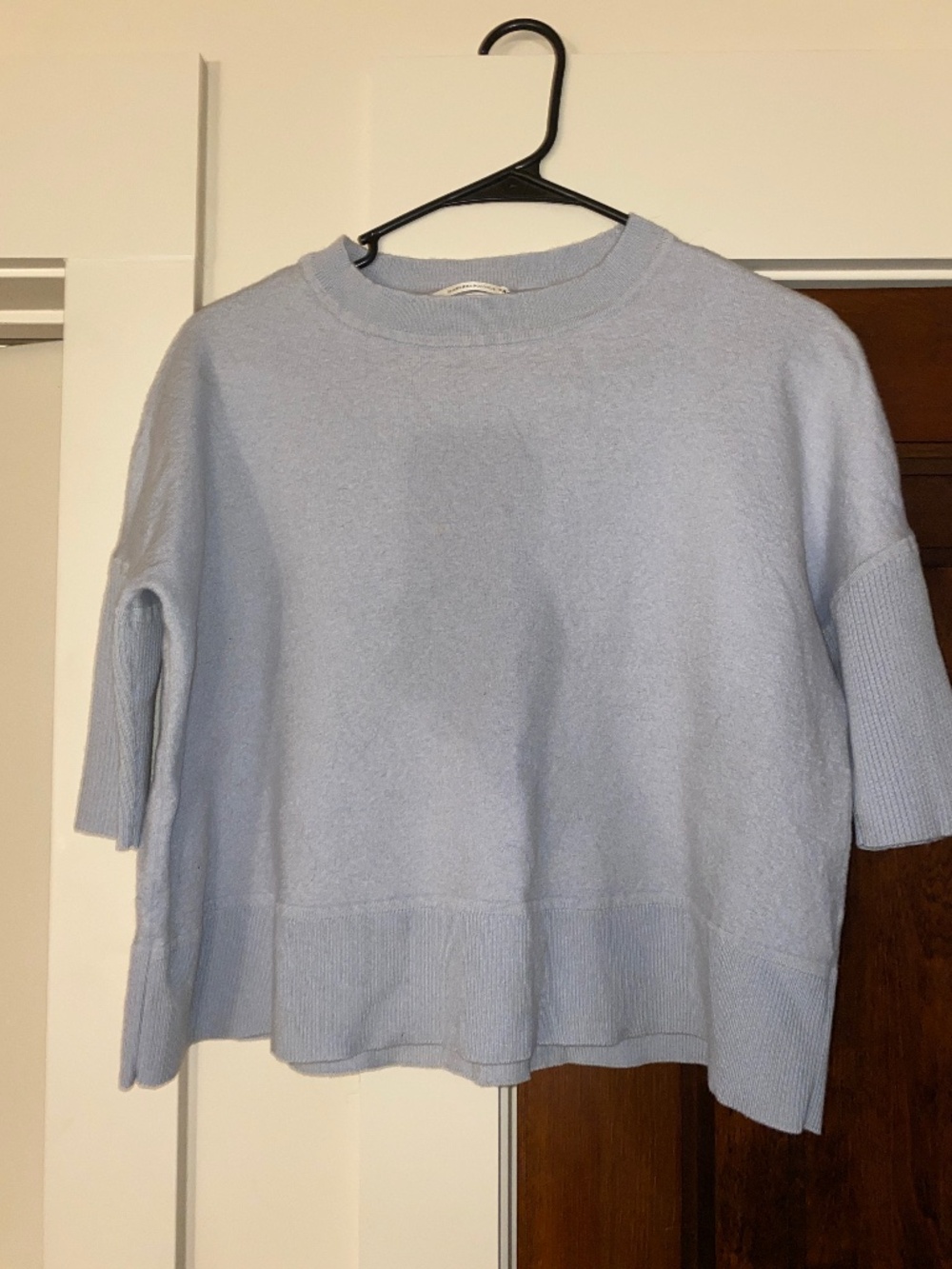 Anthropologie Blue Merino Wool Sweater sz S
